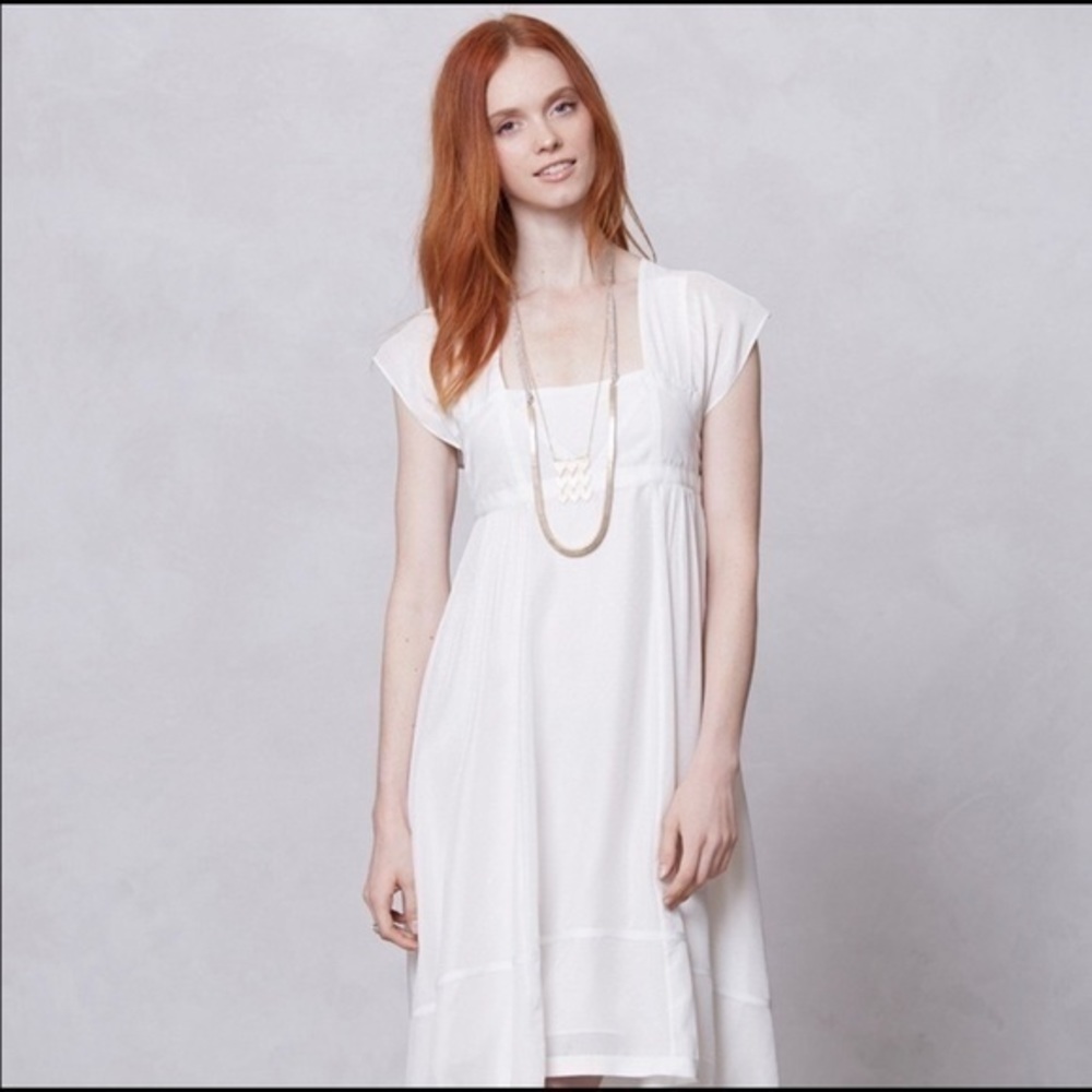 Mah Na Mah Na by Jen Kao Cream Silk Dress